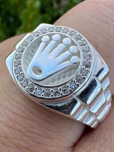 sterling silver rolex ring|Rolex jewelers california.